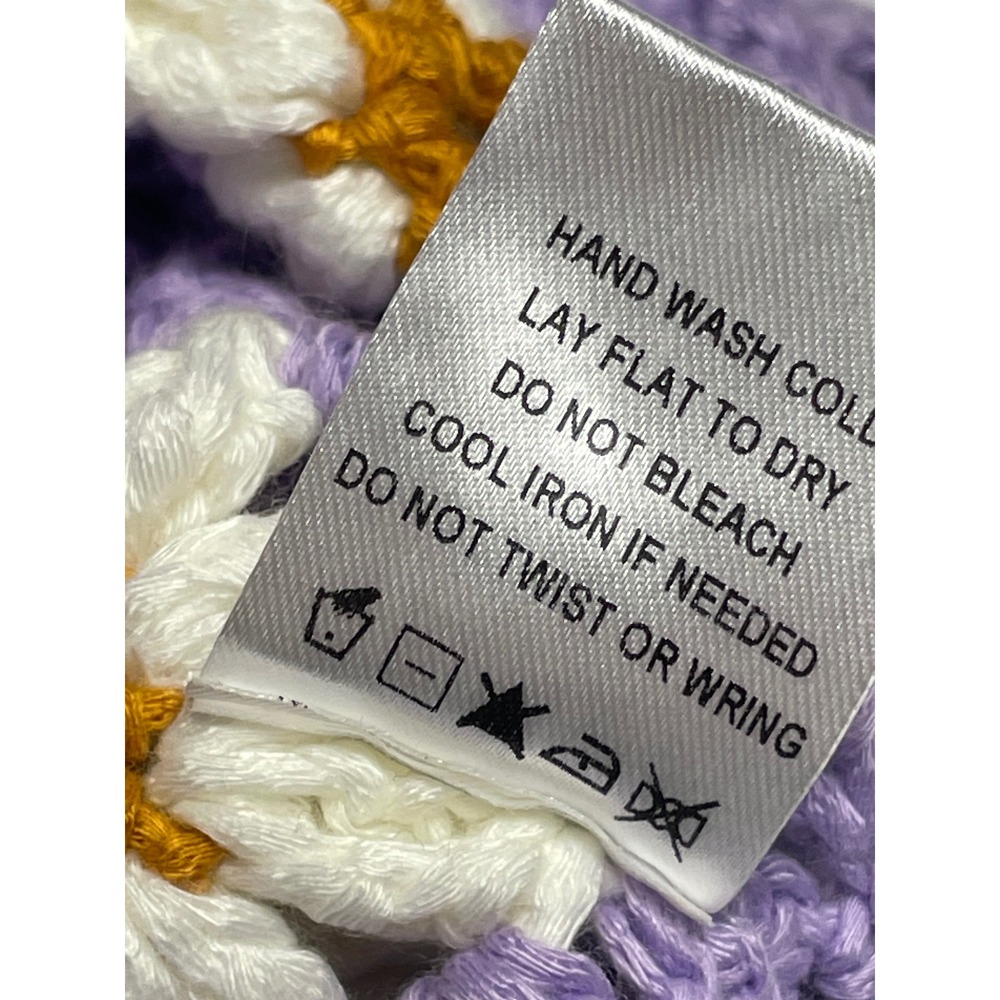 Akira Crochet Sleeveless Lavender Boho Daisy Tank Top Women's M - Picture 8 of 11